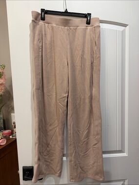 Barefoot Dreams Knit Wide-Leg Pants in Taupe